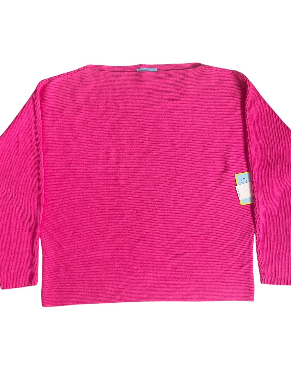 NWT CeCe Women’s Dolman Sleeve Ribbed-Knit Cotton-Blend Sweater Pink Size Small
